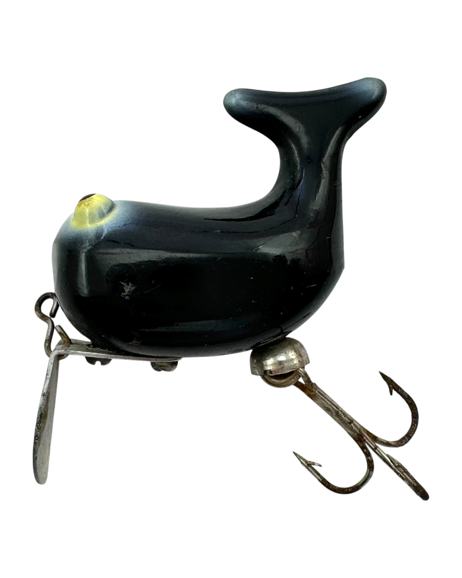 HEDDON OLD LURE, HI-TAIL ,C 1960年 HEDDON DOWAGIAC HI-TAIL VINTAGE FISHING LURE • 305 B BLACK – Toad
