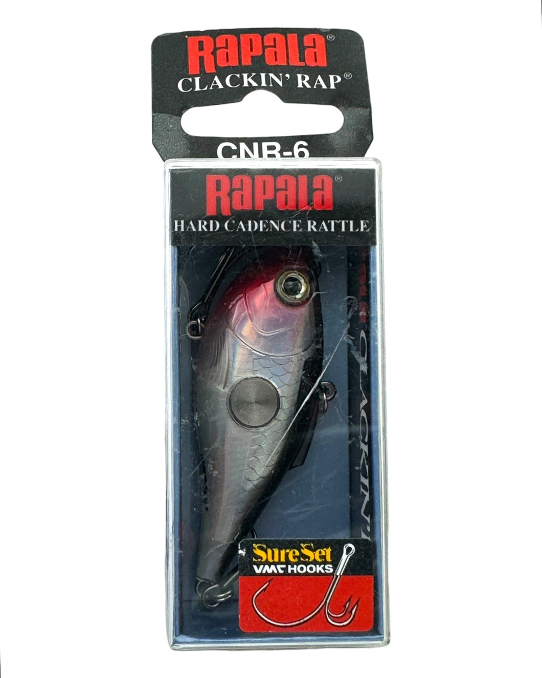 SURE SET HOOKS • RAPALA CLACKIN' RAP CNR-6 LIPLESS CRANKBAIT • CNR06 S SILVER