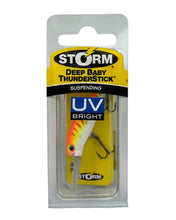 Load image into Gallery viewer, STORM LURES DEEP BABY THUNDERSTICK Fishing Lure in PINK FIRE UV. 4 inch
