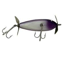 Load image into Gallery viewer, Right Facing View for CCBCO Injured Minnow Fishing Lure. Vintage Creek Chub Purple Scale Bait.
