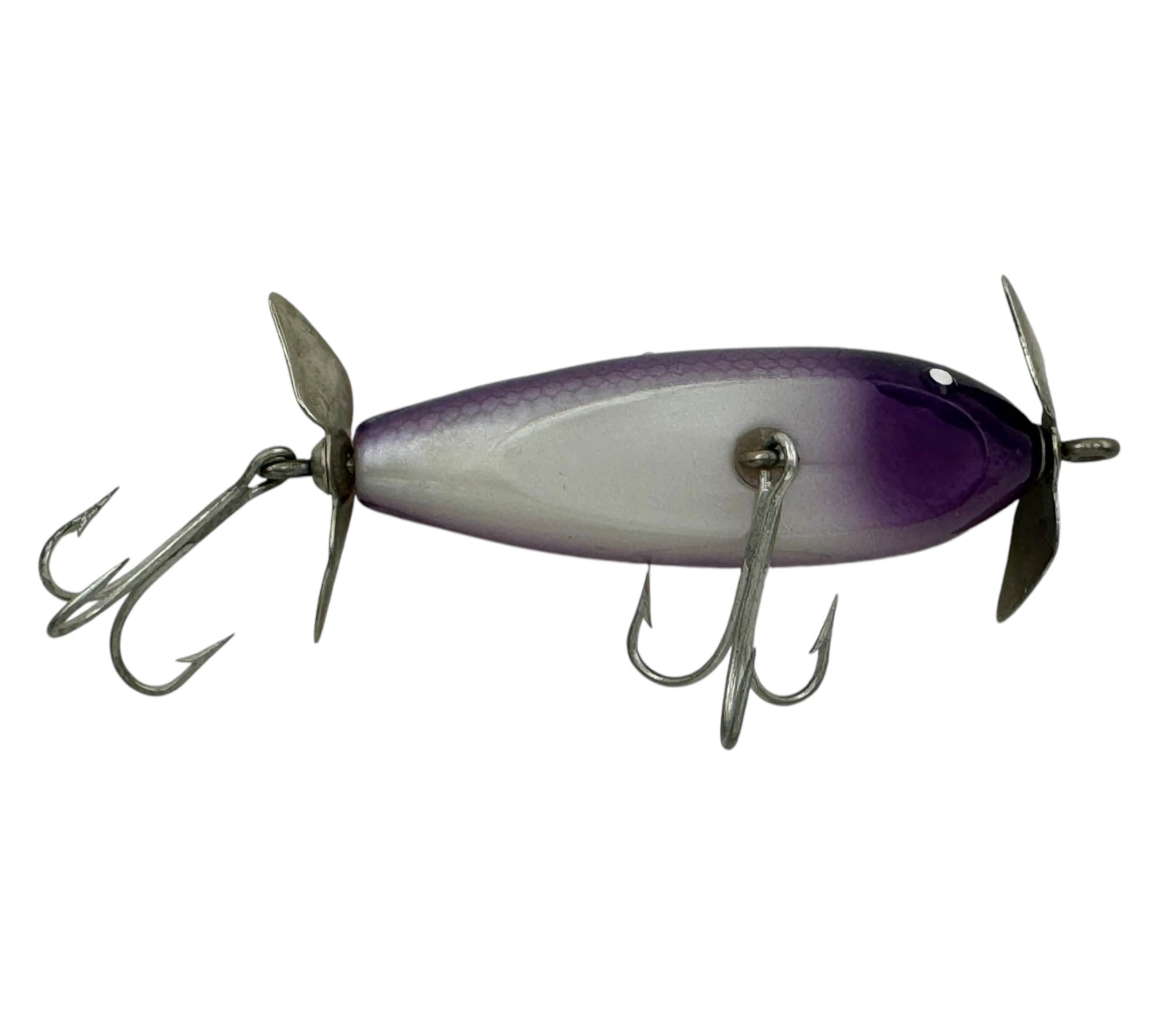 creek chub injured minnow fishing lure CREEK CHUB BAIT COMPANY (C.C.B.CO.) INJURED MINNOW Fishing Lure • PURPLE