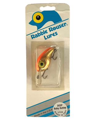 RABBLE ROUSER LURES DEEP BABY ASHLEY Fishing Lure in GOLD ORANGE BACK. Available at Toad Tackle!