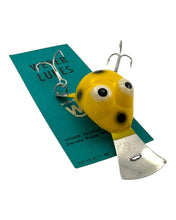Load image into Gallery viewer, WEBER TACKLE YELLOW FLIP FROG TOPWATER FISHING LURE L2-12 5C 7 65
