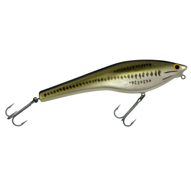 BAGLEYS B FLAT 8 SHINER GLIDE BAIT in LITTLE BASS ON WHITE