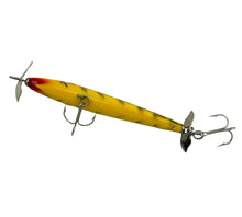 Load image into Gallery viewer, GARCIA TOM CAT SURFACE SPINNER PLUG Fishing Lure &amp; Box in YELLOW. Ventral
