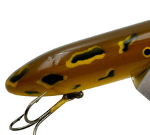 Load image into Gallery viewer, Up Close Tail View of ACE HANDCRAFTED FISHING LURES by GORDON GRIFFITHS of Great Britain. Topwater Musky Baits For Sale at Toad Tackle.
