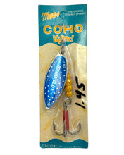 Load image into Gallery viewer, Mepps Coho Killer aglia long size 4 French Spinner Lure. Blue Dot
