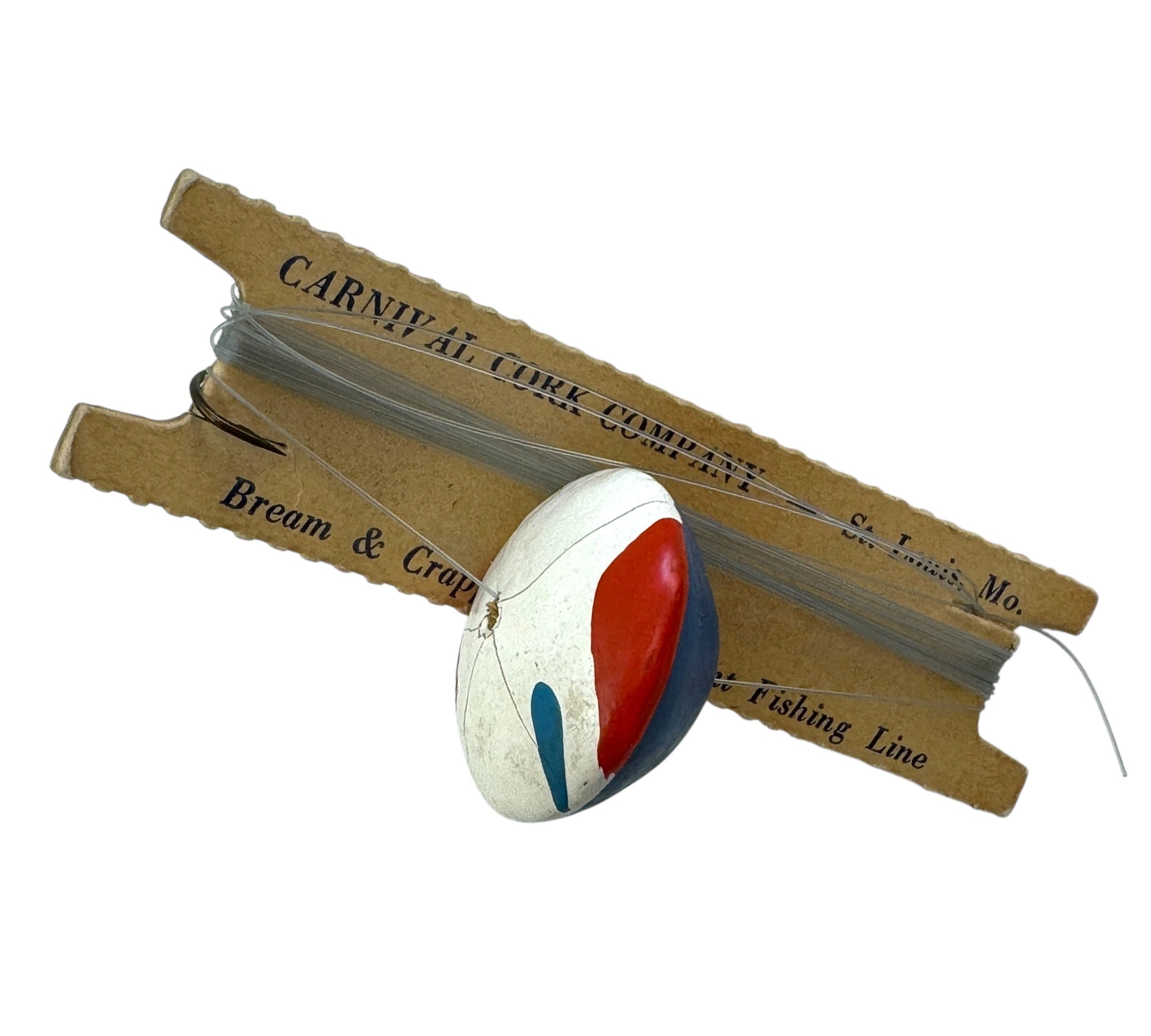 ST. LOUIS, MISSOURI • CARNIVAL CORK COMPANY ANTIQUE MONOFILAMENT FISHING  LINE • CORK BOBBER | FISHING LINE