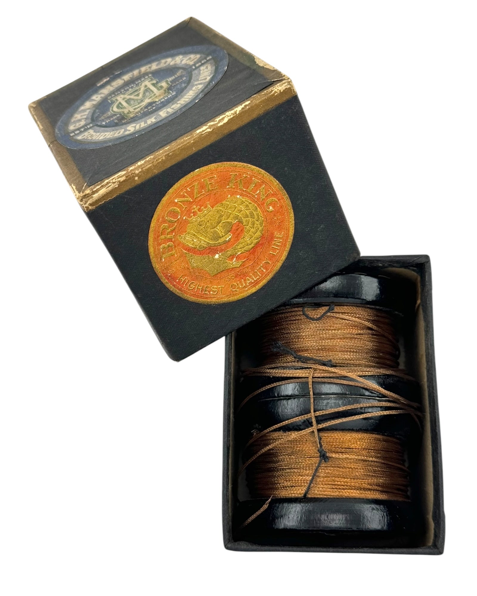 CANTON, MASSACHUSETTS • G. H. MANSFIELD & CO BRAIDED SILK FISHING LINES • BRONZE KING HIGHEST QUALITY LINE