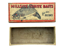 Charger l'image dans la galerie, MILLSITE TENITE BAITS. EMPTY BOX for BABY BASSOR # 1312 YELLOW, BLACK HEAD, FLOATER. open
