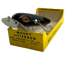 Load image into Gallery viewer, FRED ARBOGAST MUSKY SIZE WOOD JITTERBUG w/ Stamped Box in BLACK 2
