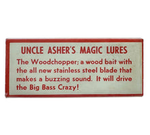 Cargar imagen en el visor de la galería, UNCLE ASHERS BAIT and TACKLE Vintage ARKANSAS WOOD CHOPPER Fishing Lure 8
