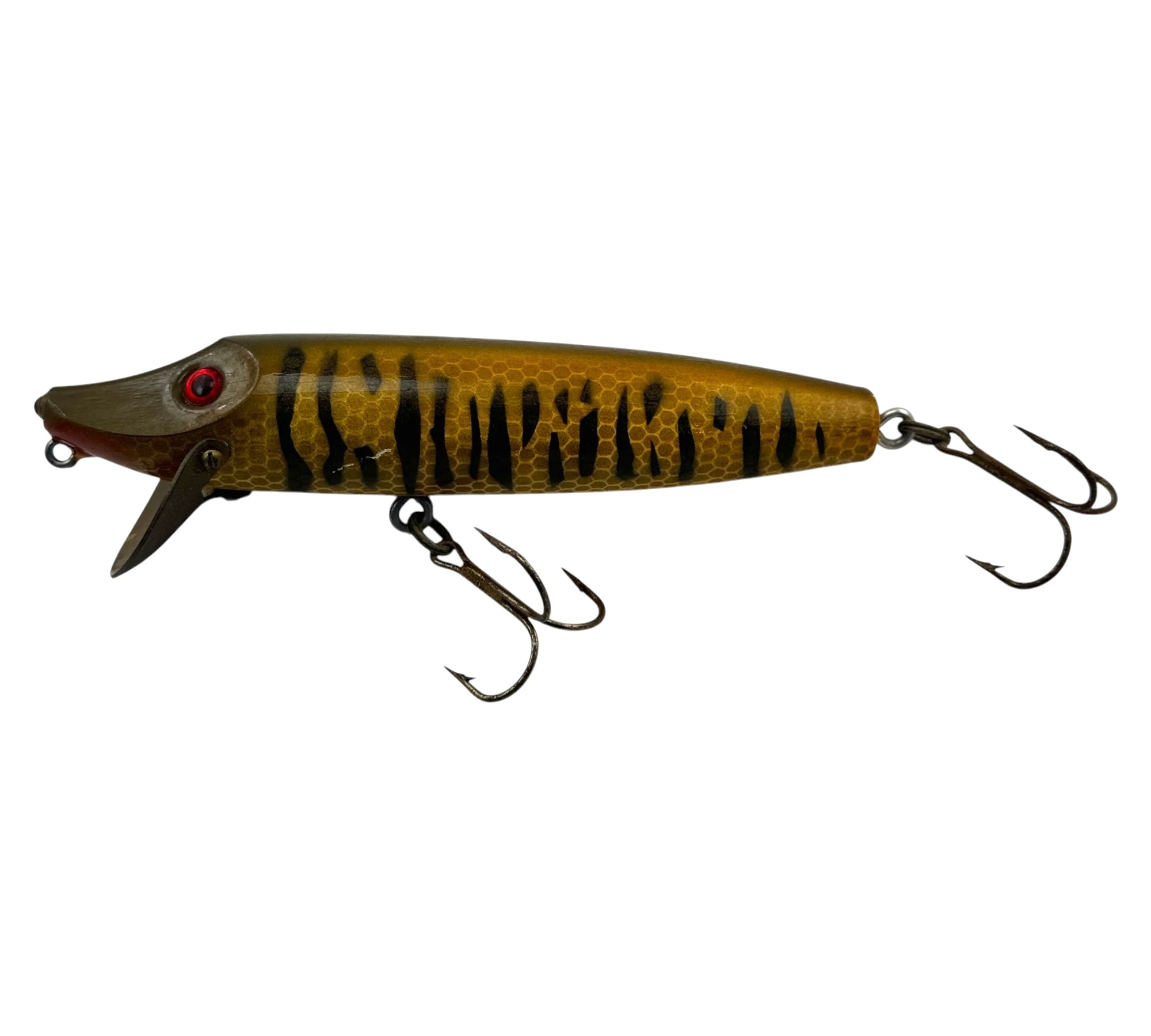 fall tiger muskie fishing lures LELURE TACKLE CO Vintage Wood Fishing Lure • TIGER MUSKY