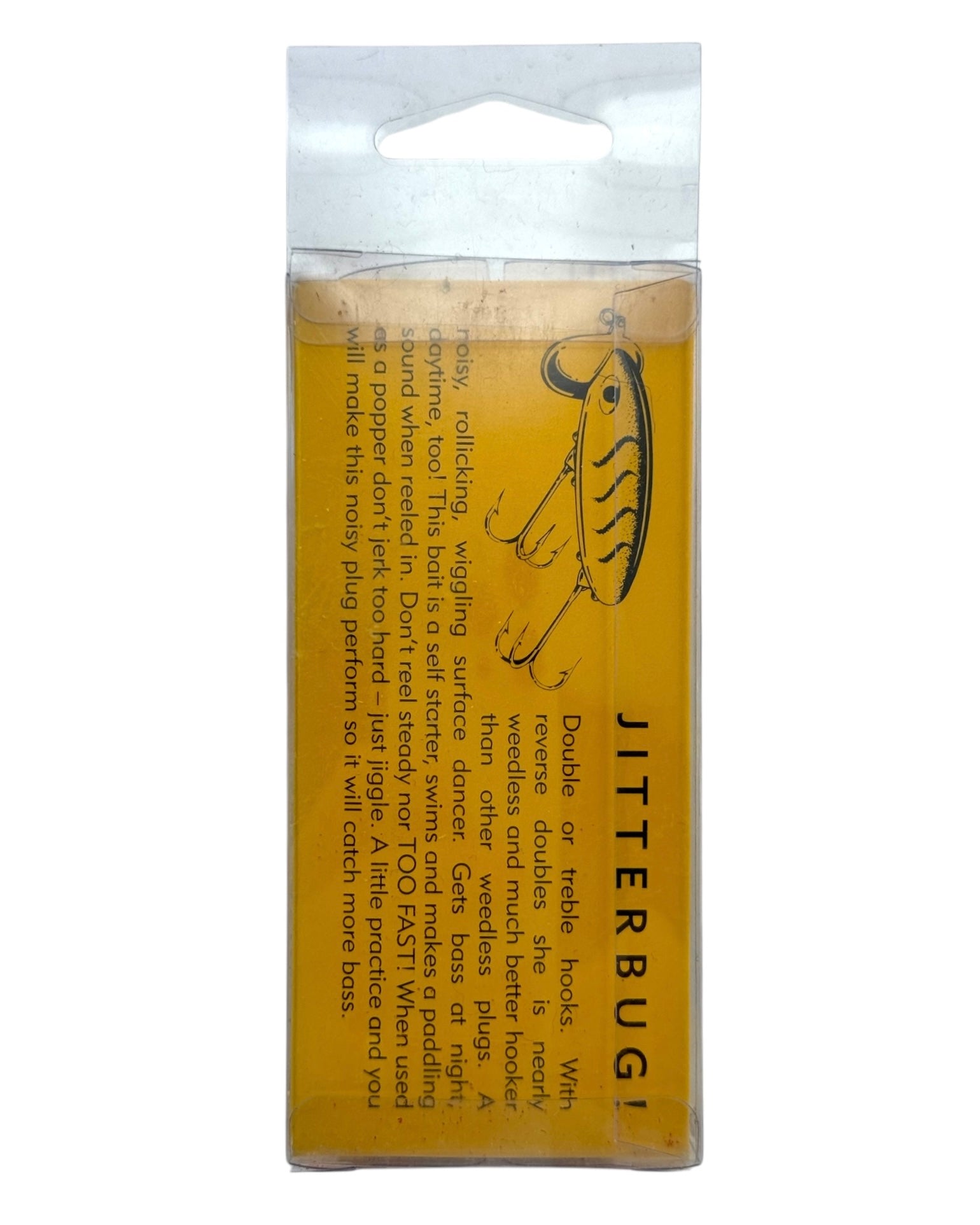 PRADCO FRED ARBOGAST WOOD JITTERBUG Fishing Lure • YELLOW – Toad