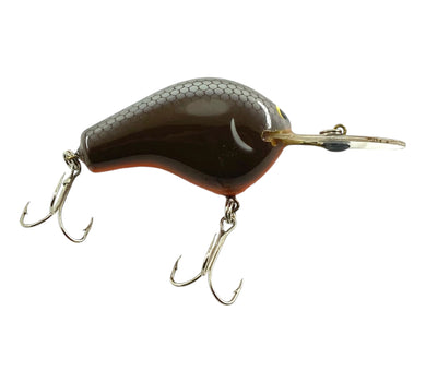 Right Facing View of BAGLEY Divin' B II or DB-2 Fishing Lure in BLACK on BROWN. For Sale Online at Toad Tackle!