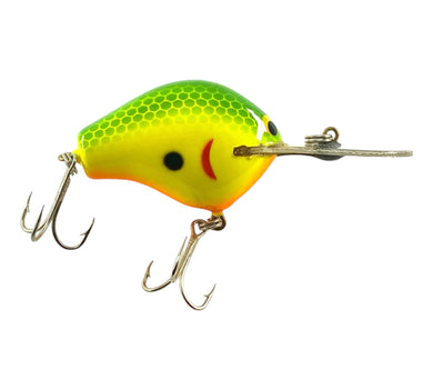 Right Facing View of BAGLEY BAIT COMPANY DB 1 Fishing Lure in GREEN on CHARTREUSE Available at Toad Tackle