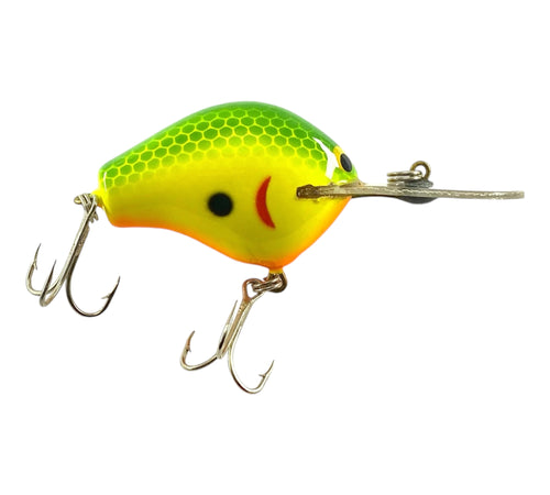 Right Facing View of BAGLEY BAIT COMPANY DB 1 Fishing Lure in GREEN on CHARTREUSE Available at Toad Tackle