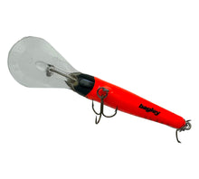 Load image into Gallery viewer, Rare Color BAGLEY LURES BASS N SHAD Balsa Fishing Lure in Black on Red. Salmon Snack. V
