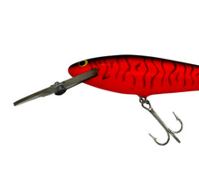 Load image into Gallery viewer, Rare BAGLEY BAITS BANG-O-B 8 Jerkbait in BLACK STRIPES on ORANGE. big fish fishing lure.  diving lip l
