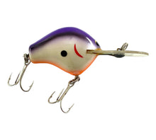 Load image into Gallery viewer, Bagleys Diving B1 (DB-1) Fishing lure in Purple Black on White aka BANDIT. Right
