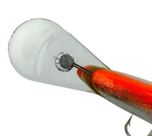 Load image into Gallery viewer, BAGLEYS DIVING BANG-O-B 8 BALSA FISHING LURE in HOT BLUE CHARTREUSE on SILVER FOIL diving lip
