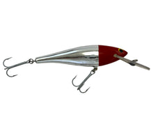 Load image into Gallery viewer, BAGLEY&#39;S DIVING BANG-O-B #6 Fishing Lure in RED HEAD on SILVER CHROME
