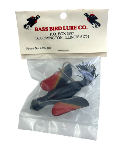 Bass Bird Antique Fishing Lure. Bloomington, IL. Red Wing Black Bird.