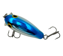 Load image into Gallery viewer, Dorsal view for BANDIT LURES FOOTLOOSE Fishing Lure. Chrome Black Wake Bait.
