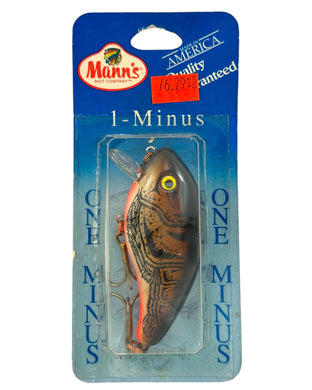 MANNS BAITS MID One Minus Fishing Lure in BROWN CRAWFISH. Mid Runner Crankbait for Big Bass.
