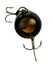 Lade das Bild in den Galerie-Viewer, BIFF BAITS BIFF MASTER BIFF PLUG. YELLOW BLACK SPOTTED. ANTIQUE WOOD LURE. line tie
