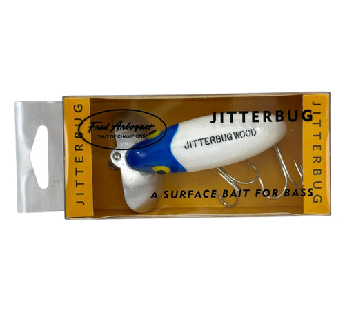FRED ARBOGAST WOOD JITTERBUG Fishing Lure in BLUE HEAD. Limited Production Time from PRADCO.