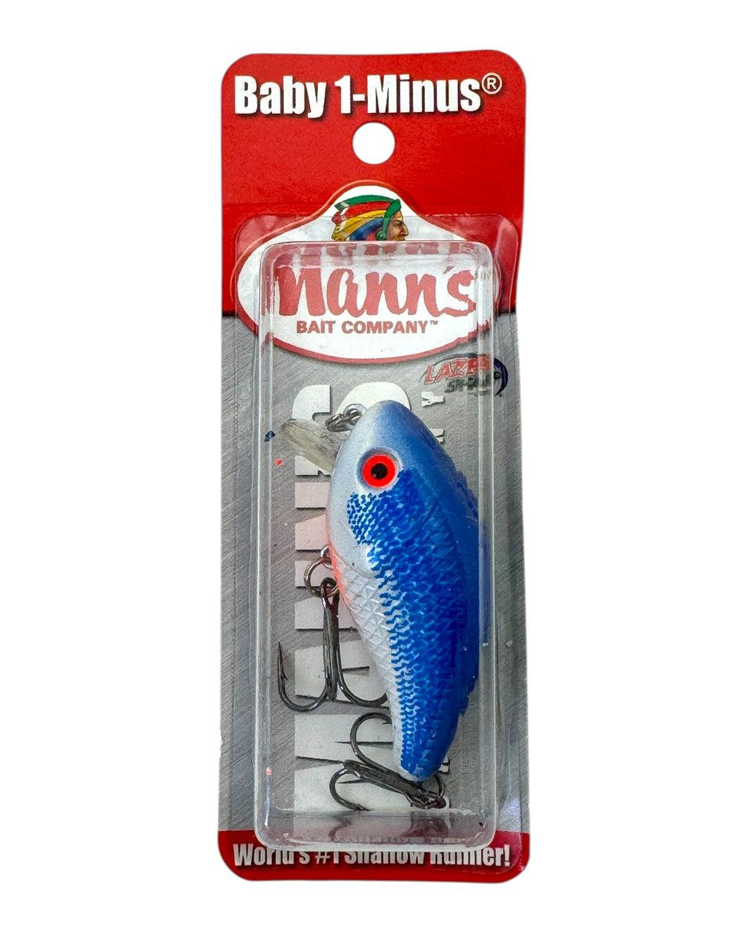 Manns Baby 1- Vintage Fishing Lure. USA Made. Blue Shad