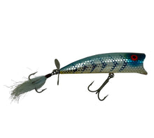 Load image into Gallery viewer, BOMBER BAITS TOPWATER POPPER in BLUE BACK BUCK TAIL. Holographic Finish. R

