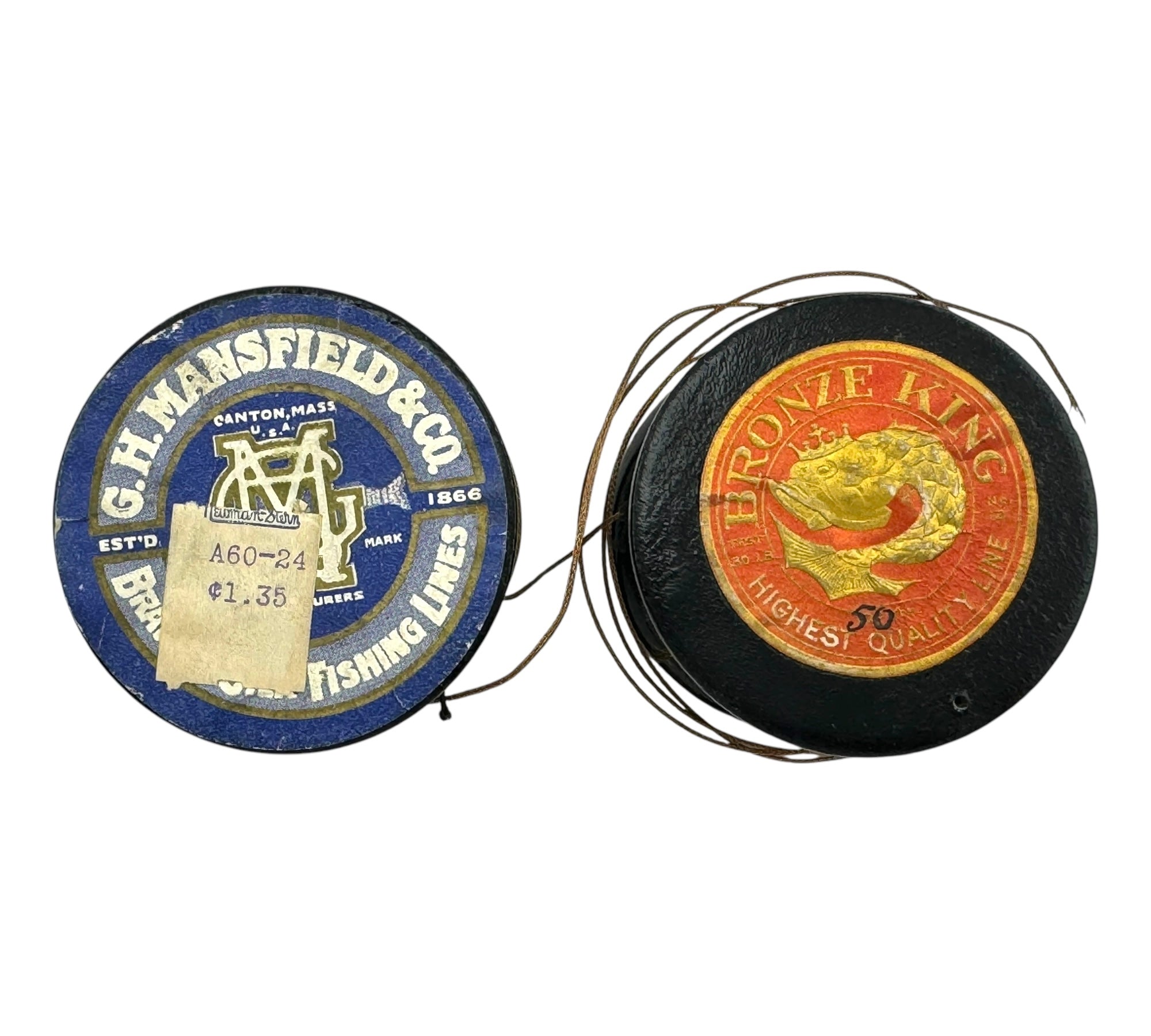 CANTON, MASSACHUSETTS • G. H. MANSFIELD & CO BRAIDED SILK FISHING LINES • BRONZE KING HIGHEST QUALITY LINE