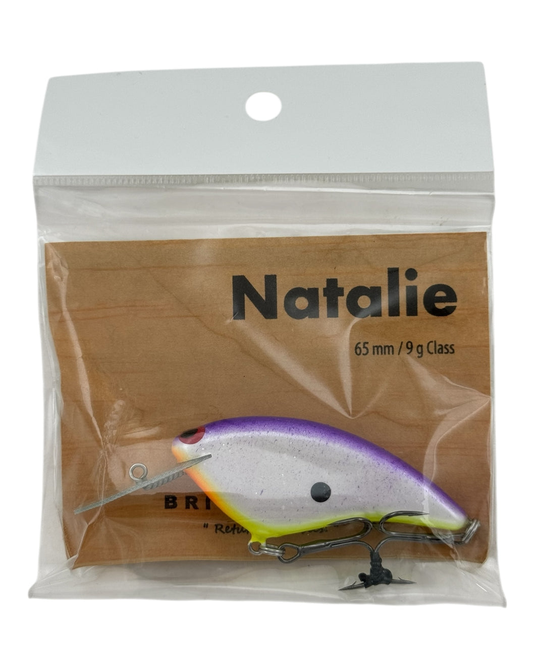 BRISKY LURES NATALIE Balsa HARDBAIT Fishing Lure. Flat Sided Mid Diver CRANKBAIT from JAPAN.