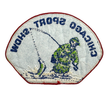 画像をギャラリービューアに読み込む, VINTAGE CHICAGO SPORT SHOW PATCH. FISHING and HUNTING. back
