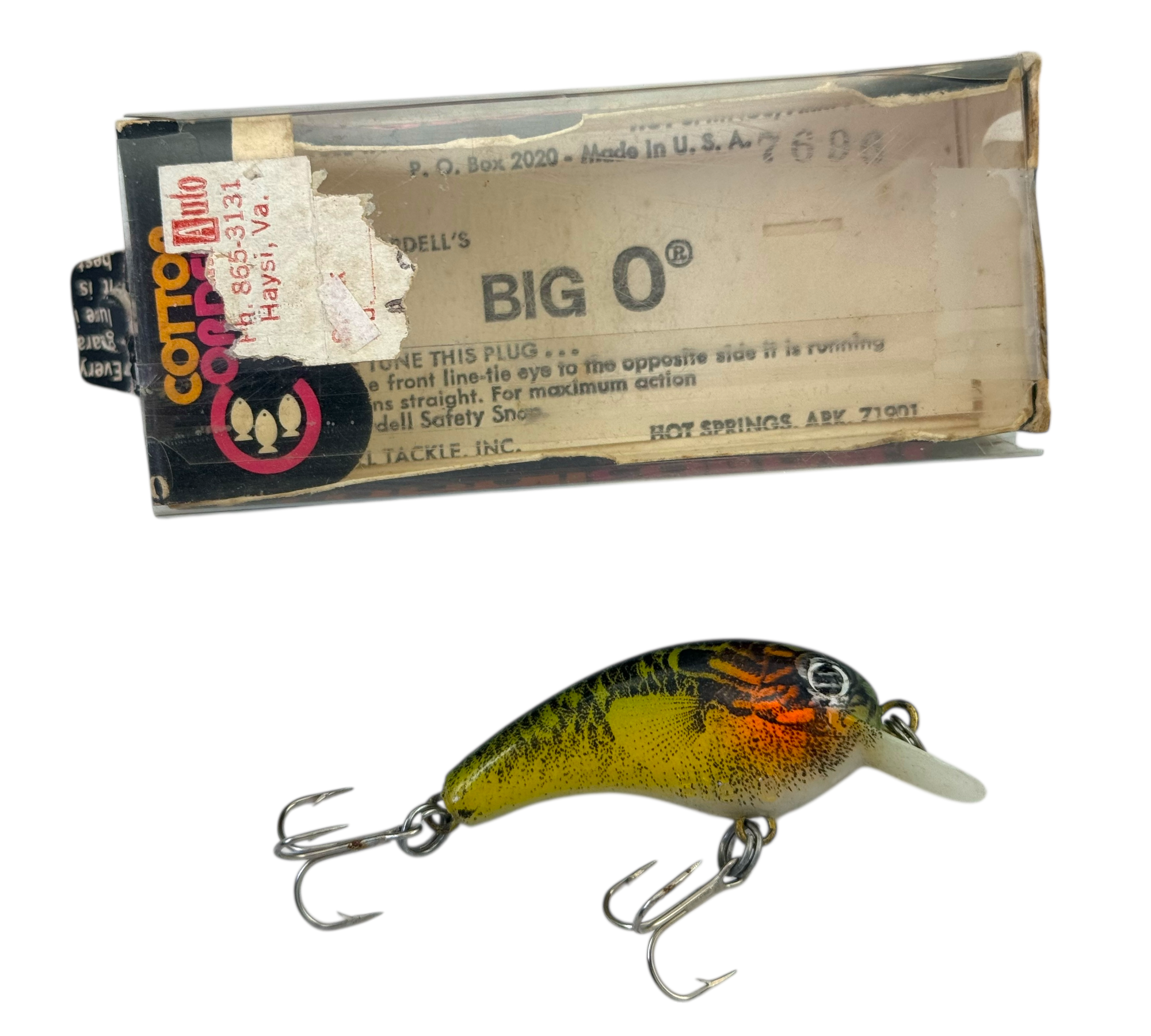 7600 SERIES • COTTON CORDELL BIG O FISHING LURE • 7696 LIFE-LIKE BLUEGILL