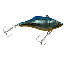 Load image into Gallery viewer, CHICAGO PATROLMEN&#39;S FEDERAL CREDIT UNION Fishing Lure. RATTLIN RAPALA Lipless Crankbait in STAINLESS STEEL BLUE MULLET. Right
