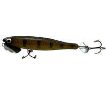 Load image into Gallery viewer, Left Facing View for CUSTOM MADE WOOD MUSKY Fishing Lure. Topwater Bait with Jitterbug Lip.
