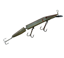 Load image into Gallery viewer, Al Tumas Custom Wood Fishing Lure. Jointed Muskie Bait from the Musky Capital World of the World: Minocqua, Wisconsin. ALZ BAITS for Big Trophy Fish.
