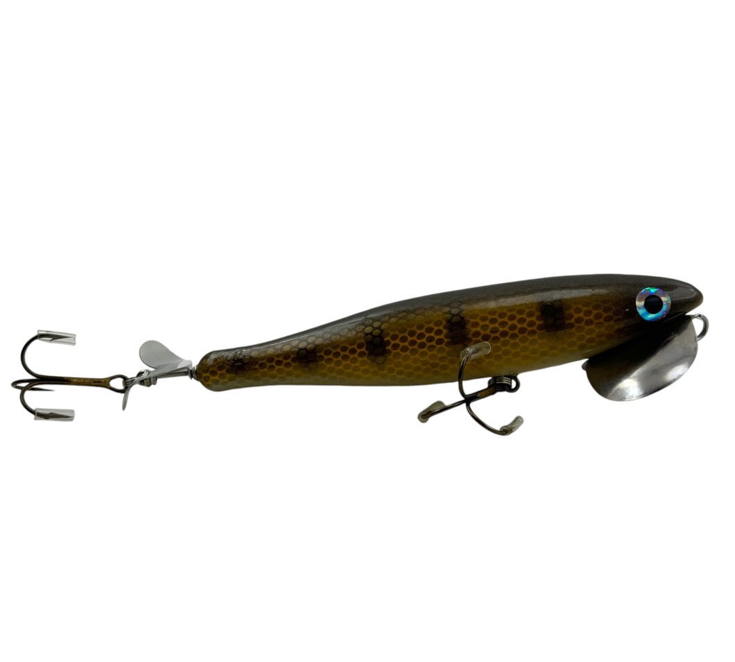 custom made wooden fishing lures JITTERBUG-LIKE LIP • CUSTOM MADE WOOD MUSKY Fishing Lure • PERCH SCALE