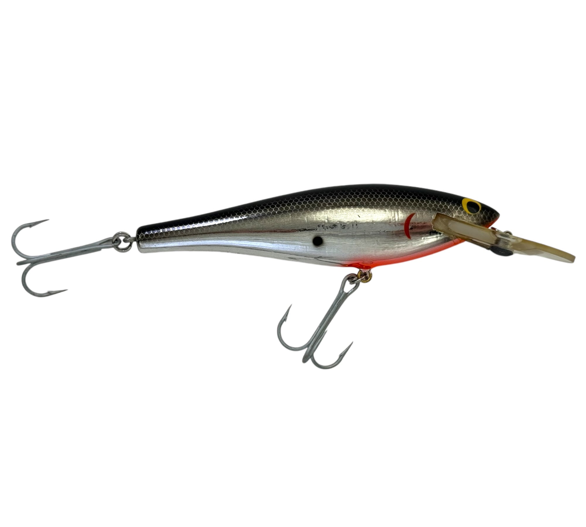 BAGLEY'S DB-06 or DIVING BANG-O-B Fishing Lure • DB06 FBS FLASH BLACK on SILVER