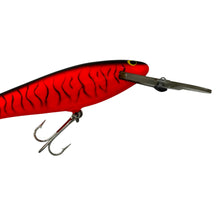 Load image into Gallery viewer, Rare BAGLEY BAITS BANG-O-B 8 Jerkbait in BLACK STRIPES on ORANGE. big fish fishing lure.  diving lip
