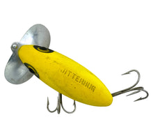 Load image into Gallery viewer, FRED ARBOGAST FIREPLUG JITTERBUG ANTIQUE Fishing Lure in SATURN GREEN gold stencil
