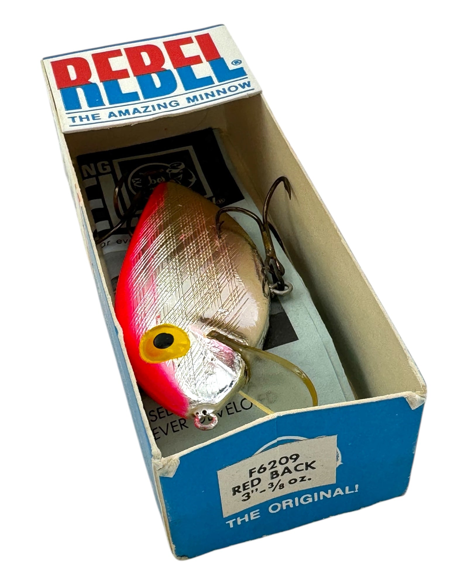 REBEL LURES F62 FLOATER Fishing Lure w/ BOX • F6209 RED BACK Toad Tackle