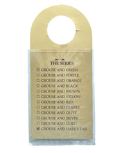Load image into Gallery viewer, FAMOUS GROUSE SCOTCH WHISKEY BOTTLE PROMO. WET FLY with GROUSE &amp; HARE'S EAR. color checklist
