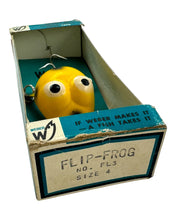 Load image into Gallery viewer, WEBER TACKLE YELLOW FLIP FROG TOPWATER FISHING LURE fl3
