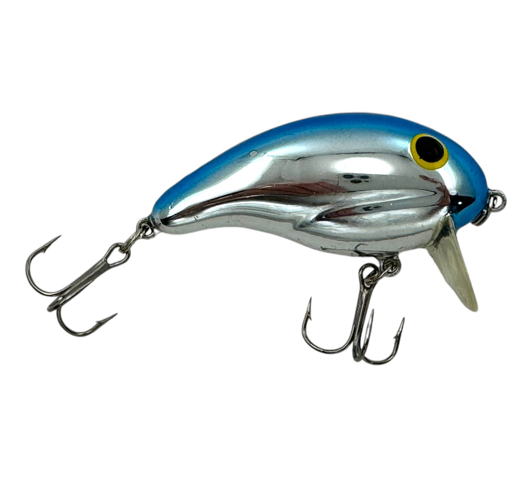 RIght Facing View for BANDIT LURES FOOTLOOSE Fishing Lure. Chrome Black Wake Bait.