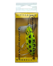 Load image into Gallery viewer, FRED ARBOGAST 5/8 oz WOOD JITTERBUG Fishing Lure in FROG. PRADCO Limited Edition Reissue.
