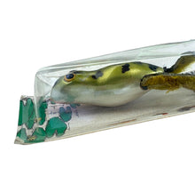 Load image into Gallery viewer, FRED ARBOGAST FREDS FROG Wood Fishing Lure with Glass Eyes up close
